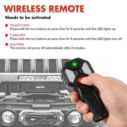 X-BULL 2x Wireless Winch Remote Control 12 Volt Handset Switch 150ft 4WD