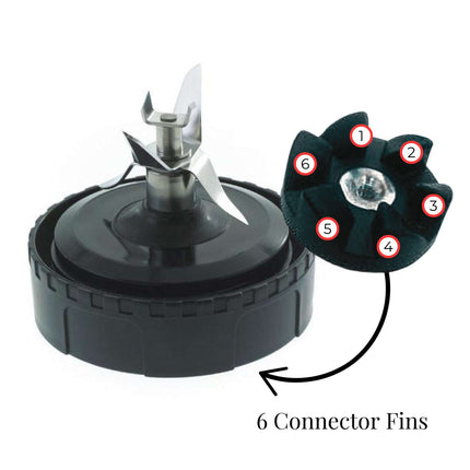 For Nutri Ninja Extractor Blade - 6 Fin Connection Replacement Blender Parts