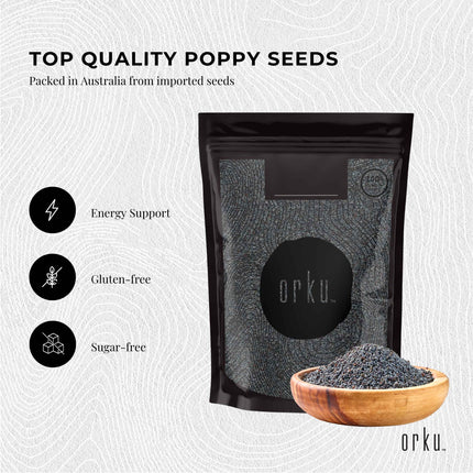 100g Poppy Seeds Unwashed Papaver Somniferum For Baking and Decorating