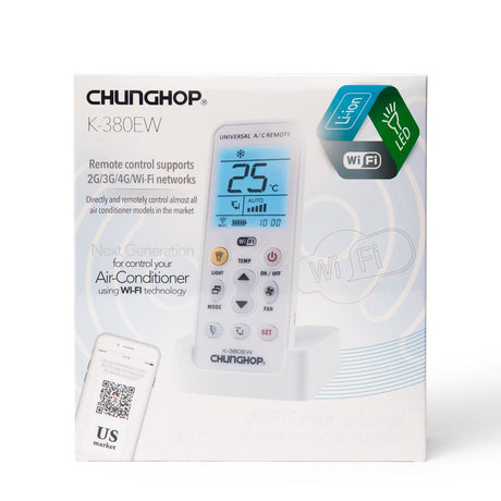 Chunghop Wi-Fi remote control, model K-380EW.