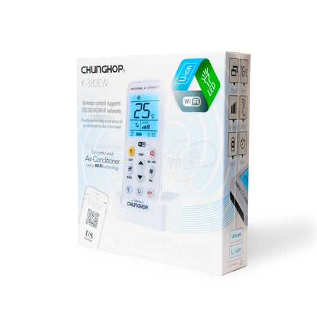 Chunghop Wi-Fi remote control, model K-380EW.