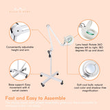 5x Magnifying Lamp Fluorescent Salon Light Glass Beauty Floor Stand Magnifier