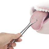 Stainless Steel Tongue Scraper Cleaner Oral Hygiene Reduce Bad Breath Metal Tool