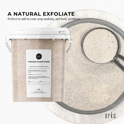 1.3Kg Ground Pumice Stone Granular Powder Tub Exfoliant Body Scrub Soap Additive