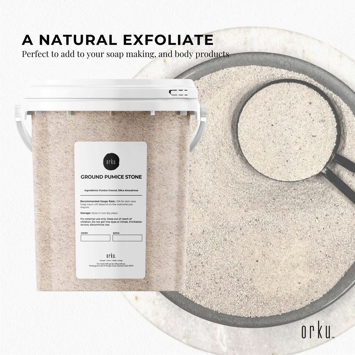 Ground Pumice Stone Powder Exfoliant and Soap Additive