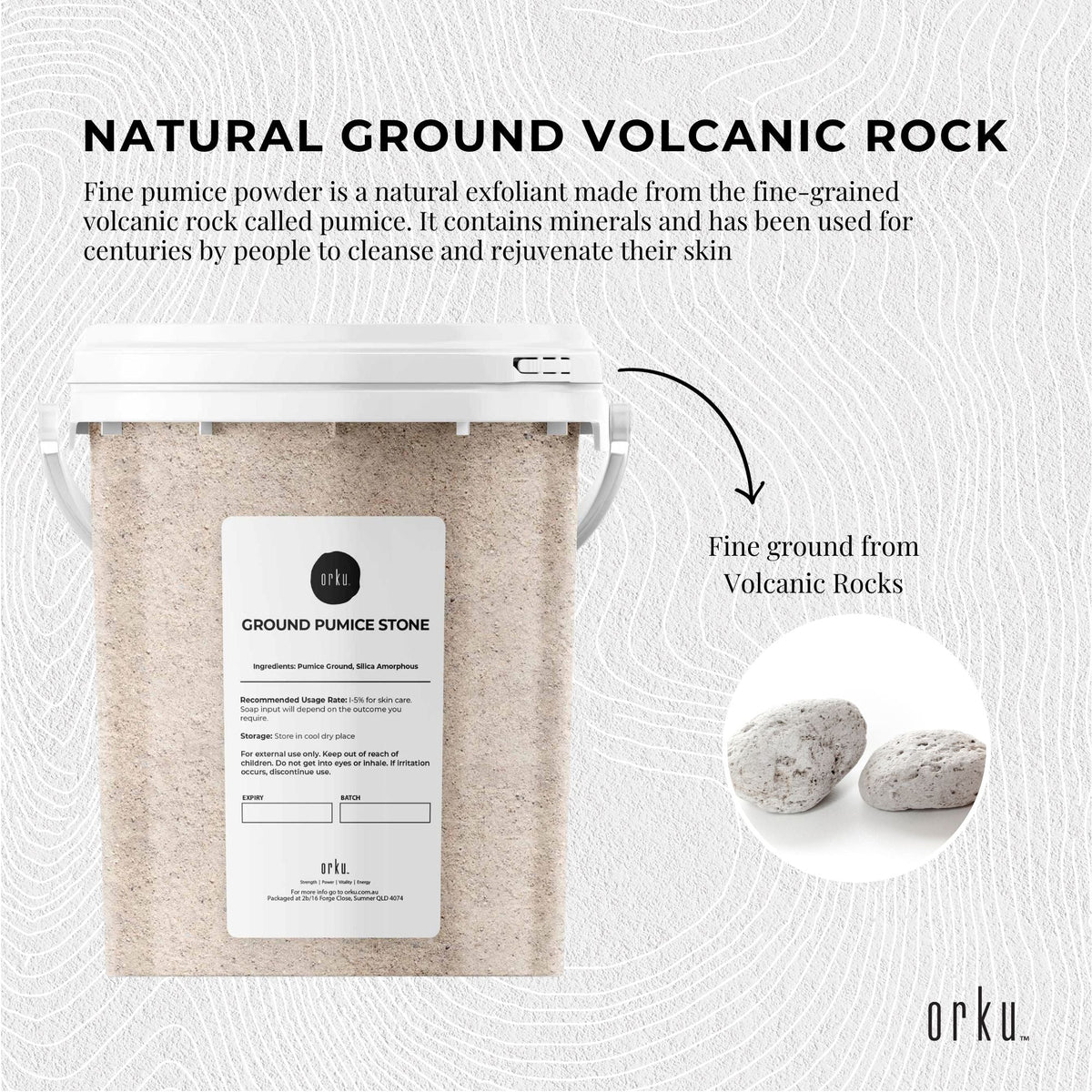 Ground Pumice Stone Powder Exfoliant and Soap Additive