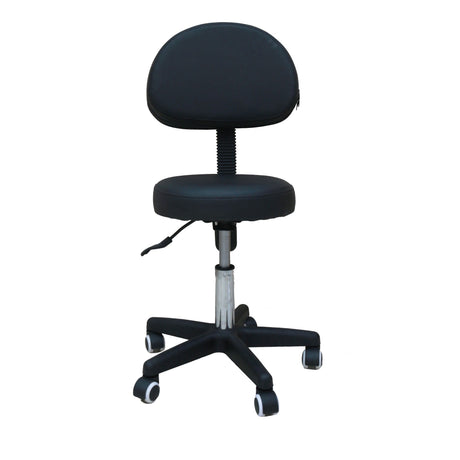Adjustable salon stool, height adjustable.