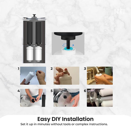 Stainless steel water filter, 8.5L, eco friendly.