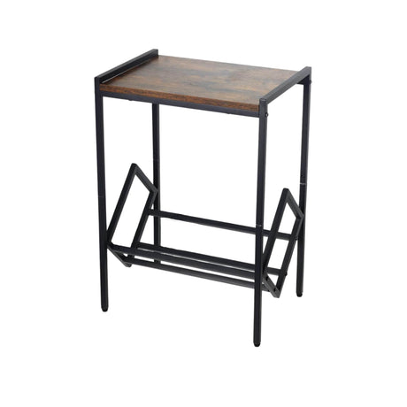 Black turntable player stand, easy to assemble.