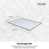 Kitchee Kids Foam Floor Play Mat 150x200cm – Padded Thick Soft Tatami Style Grey