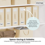 4x Kitchee Foldable Bed Sheet Storage Box – Linen & Closet Organiser Beige