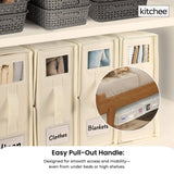 4x Kitchee Foldable Bed Sheet Storage Box - Linen and Closet Organiser Beige
