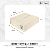 10x Kitchee Foldable Bed Sheet Storage Box - Linen and Closet Organiser Beige