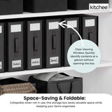 4x Kitchee Foldable Bed Sheet Storage Box - Linen and Closet Organiser Black