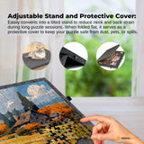Social Hike Puzzle Board 1000 pcs - Felt Tilting Portable Cover + Drawers Grey