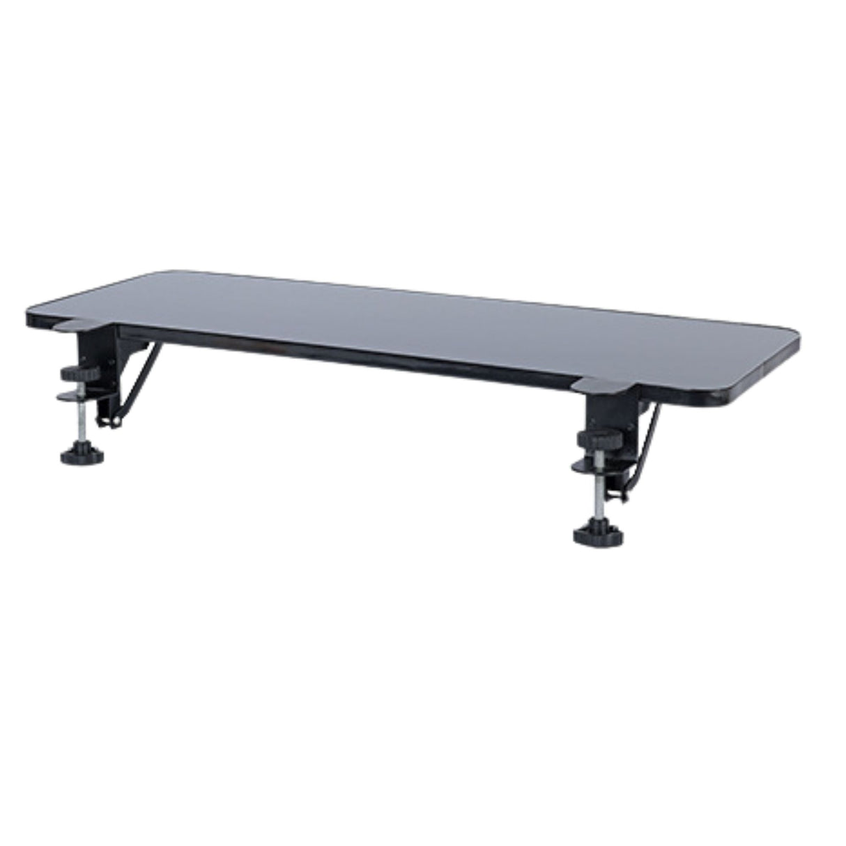 Tooleroo Folding Tray Desk Extender - Clamp-On Table Extension Shelf Black