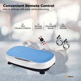 Social Hike Vibration Plate Machine Full Body Vibrating Exercise Platform Blue