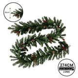 Christabelle 274cm Christmas Garland with Pine Cones & Berries