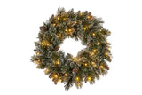 Christabelle Christmas Wreath With Lights- 61cm Cashmere