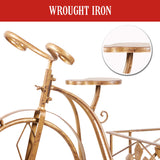 Christabelle Antique Gold Metal Art Iron Wrought Material Bicycle Display Christmas Decor