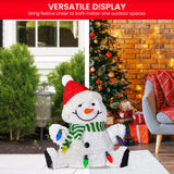 Christabelle Sitting Christmas Snowman Display With Lights - 40cm