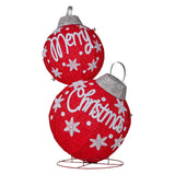Christabelle Oversized Christmas Bauble Display Warm White Led Lights Glitter