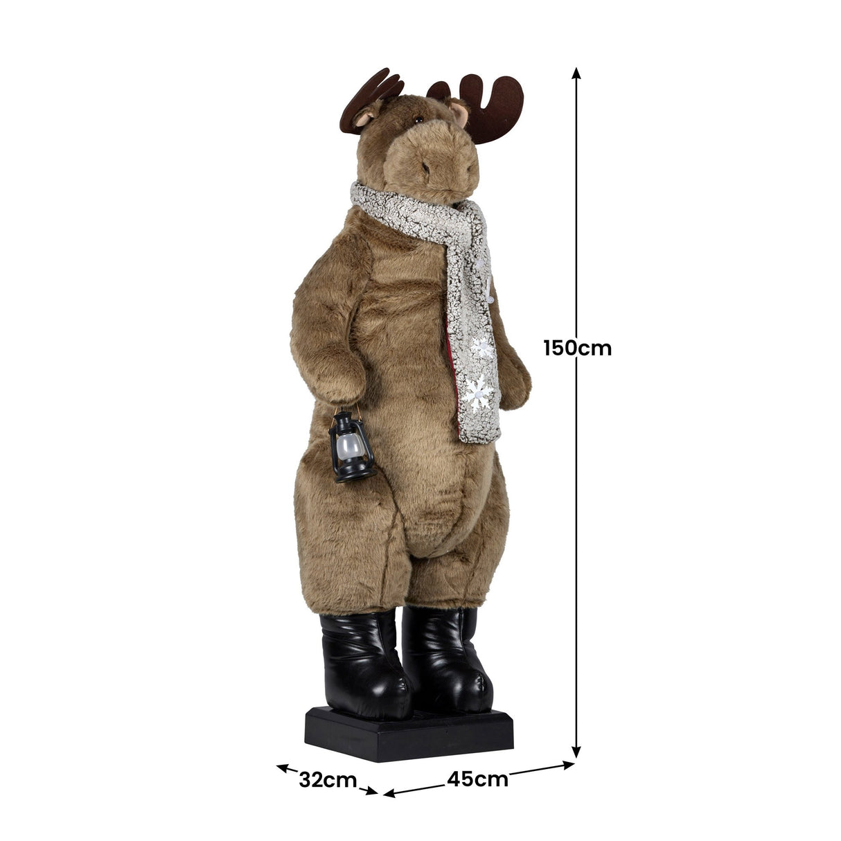 Christabelle 1.5m Musical LED Animated Christmas Moose Decoration Light-Up Lantern Ornament
