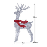 Christabelle 150cm Christmas Reindeer Display Led Lights Red Bow Aluminium Frame