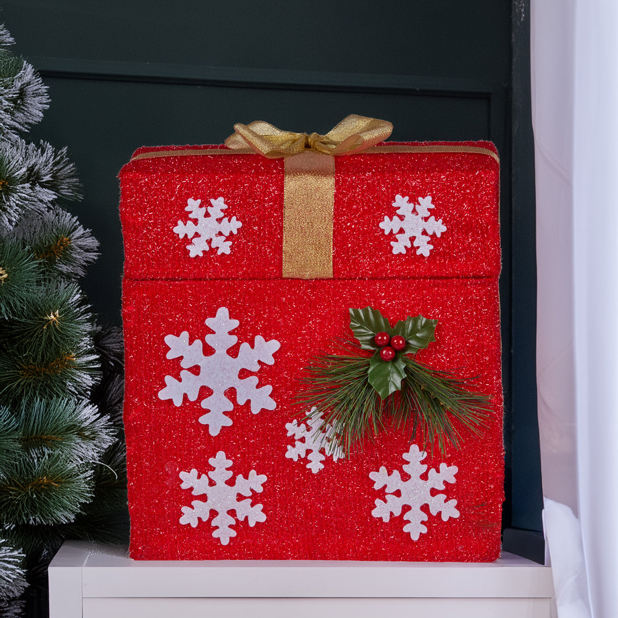 Christabelle Animated Santa Gift Box Led Christmas Tree Decoration Xmas Ornament