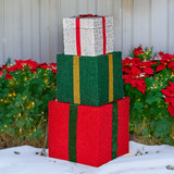 Christabelle 122cm Animated Present Stack Santa Led Lights Christmas Tree Decor