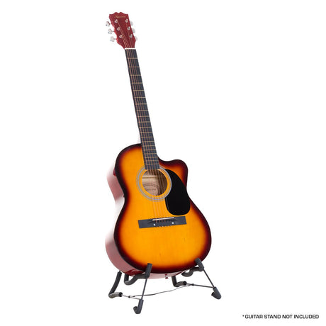 Karrera Sunburst acoustic cutaway guitar.