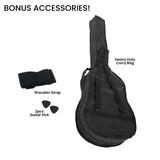 Karrera 38in Cutaway Acoustic Guitar with guitar bag - Blue Burst