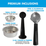 Pronti CM-850D Coffee Machine 20 Bar Espresso Maker with Milk Frother and 1.25L Tank