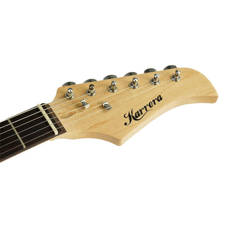 Blue electric guitar.