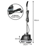Kartrite Hauskeeper Gen2 5-in-1 Black Electric Floor Polisher Hard Waxer Buffer Scrubber Cleaner 240v With Twin Rotating Brushes 6m Power Cord