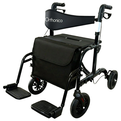 Orthonica black aluminium foldable mobility.