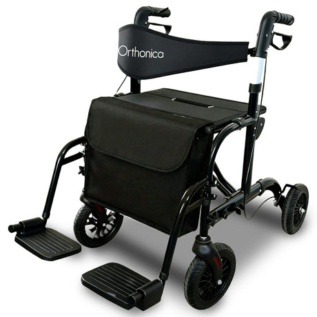 Orthonica black aluminium foldable mobility.