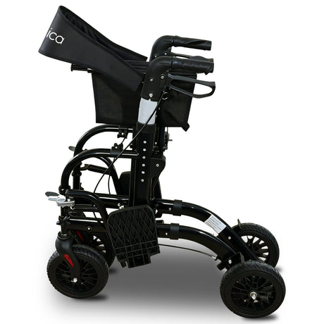 Orthonica black aluminium foldable mobility.