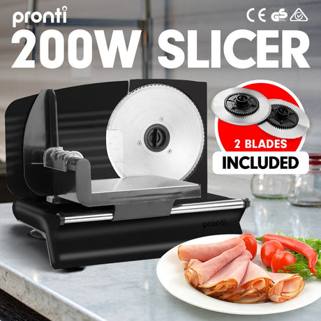 Pronti Electric Meat Slicer- Food Cheese Processor Vegetable Kitchen Deli.