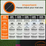 Kahuna 6ft Trampoline Replacememnt Safety Pad Cover and Spring Jumping Bounce Mat Rainbow