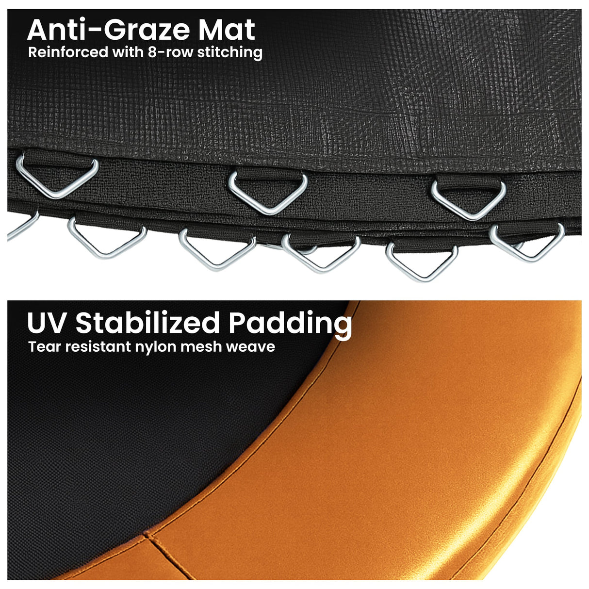 Kahuna 10ft Replacement Trampoline Safety Pad Cover and Jumping Spring Mat - Orange