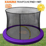 Kahuna 8ft Trampoline Pad and Net - Purple