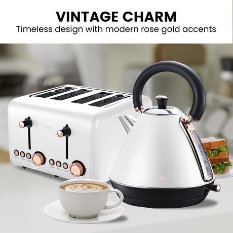 White toaster kettle.