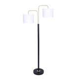 Sarantino black brass electric table lamp.