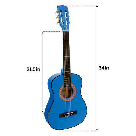 Blue cut guitar, supplied with a carry bag.