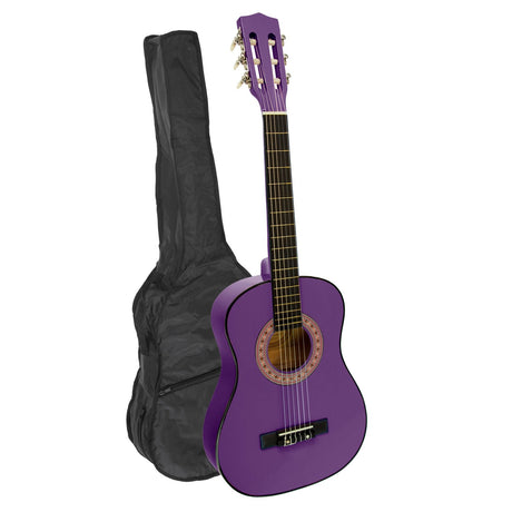 Purple cut guitar.