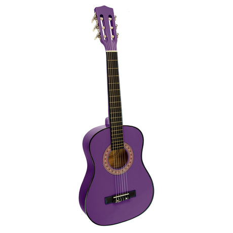 Purple cut guitar.