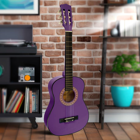 Purple cut guitar.