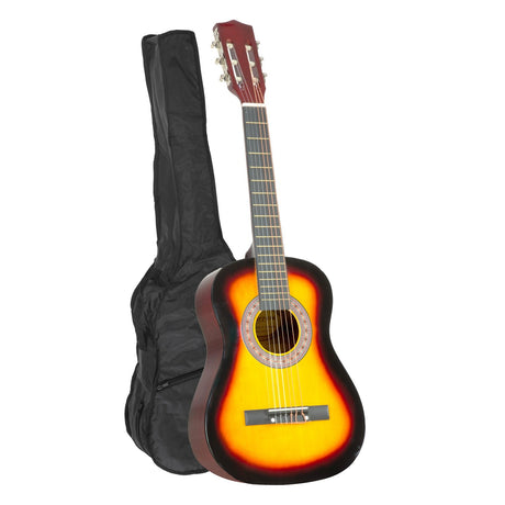 Wooden childrens guitar, supplied with a carry bag.