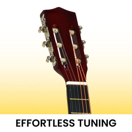 Wooden childrens guitar, supplied with a carry bag.